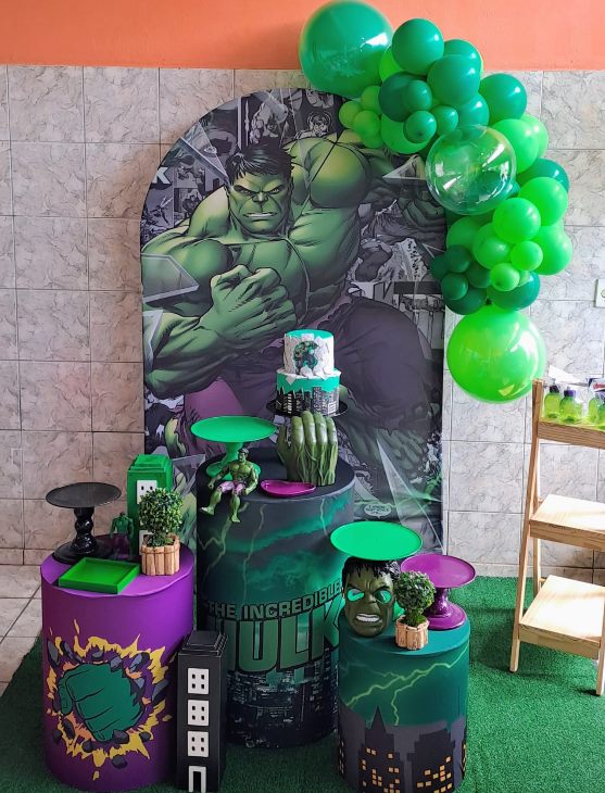 Decoração Pegue e Monte tema Hulk — Você Decora